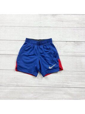 Nike Dri-Fit Toddler Boys Blue Red Athletic Shorts 2T